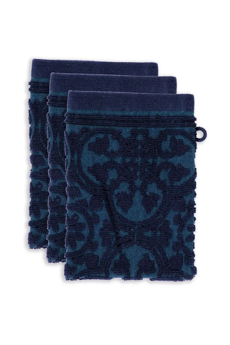 Washandje Set/3 Tile De Pip Donker 16X22 Cm