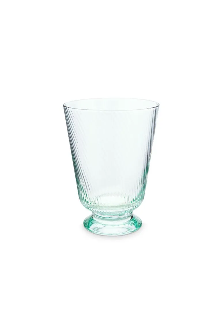 Water Glas Gedraaid Blauw