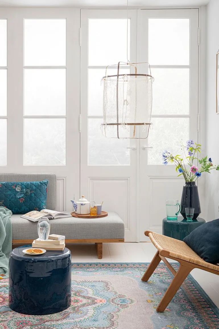 Water Glas Gedraaid Blauw